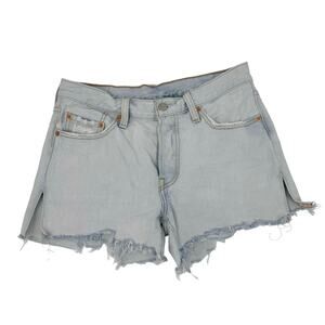 Levi's 501 Light Wash Denim Cut-Off Jean Shorts Womens Sz 27 Button Fly Mid Rise